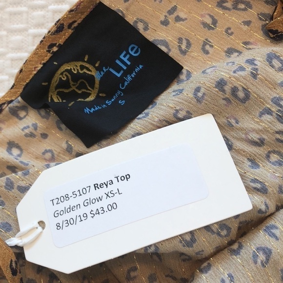 Blue Life Reyna Top In Golden Glow Size S - Picture 8 of 9